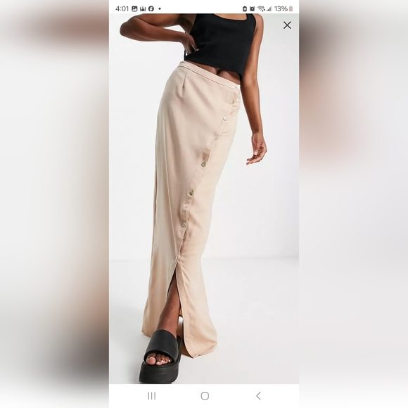 NWT ASOS Lola May Satin Maxi Skirt - Picture 4 of 4